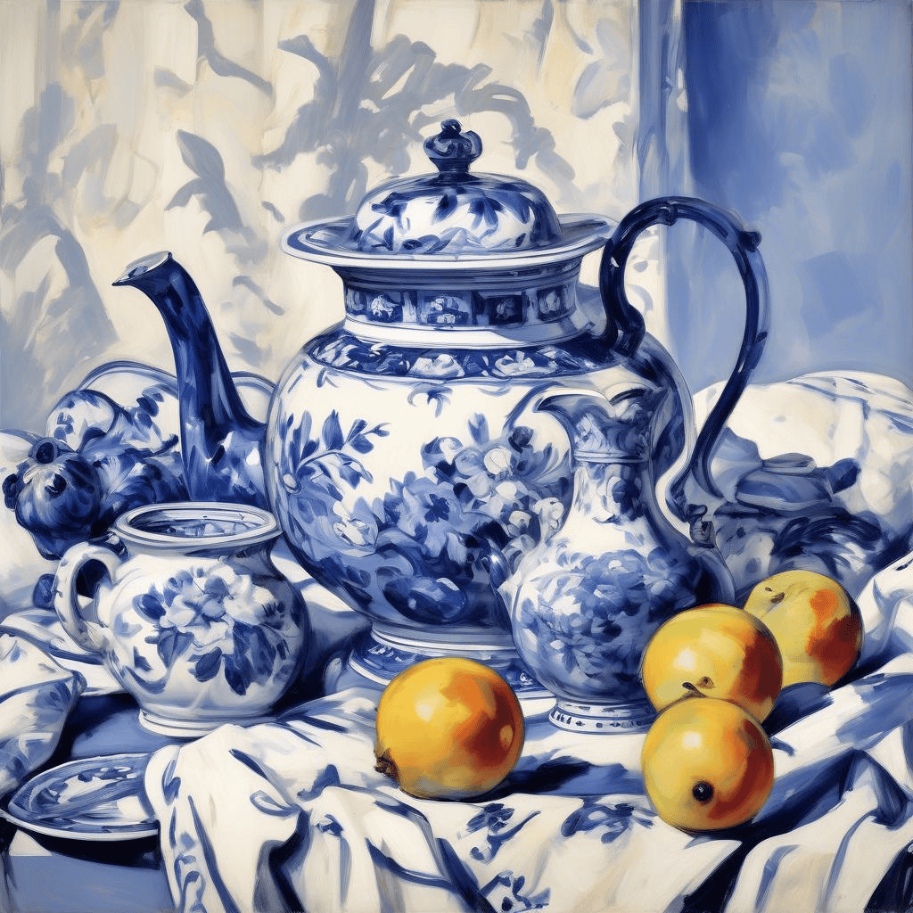 Blue and White Teapot – Samuel Peploe
