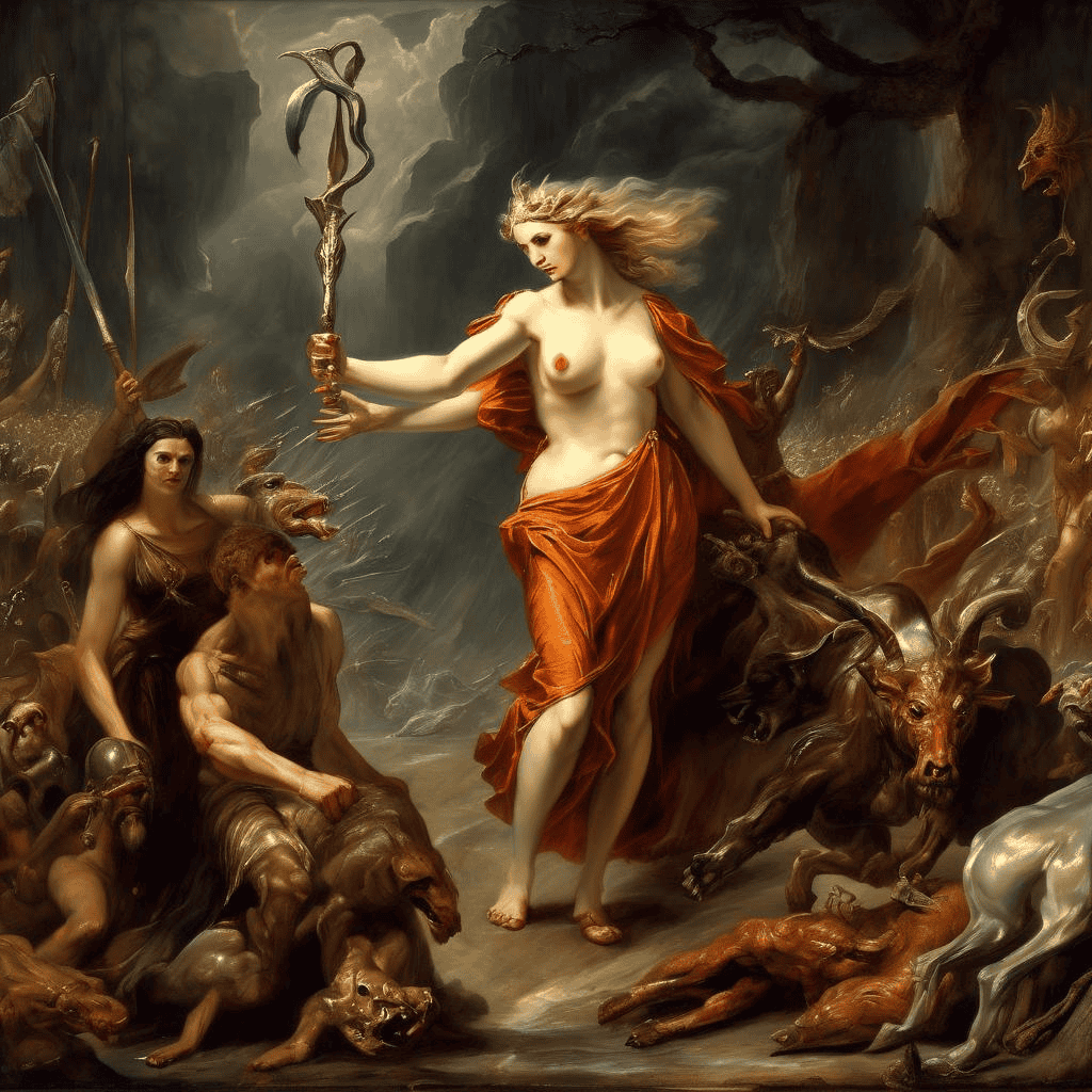 Cassandra Begging Minerva for Vengeance on Ajax – Jérôme-Martin Langlois